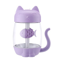 Load image into Gallery viewer, MH-Adorable! 3 in 1 350ML USB Cat Air Humidifier Ultrasonic Cool-Mist Adorable Mini Humidifier With LED Light Mini USB Fan for Home office