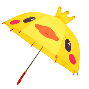 UM- Children's Umbrella with long-handled 3D ear or crown.