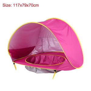 BE- Baby Beach Tent Children Waterproof Pop Up sun Awning Tent UV-protecting Sunshelter with Pool Kid Outdoor Camping Sunshade Beach Approximately 46 inches x 31 inches x 27 inches
