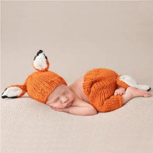 Load image into Gallery viewer, Cute Baby Fox clothing Infant Knit Hat Fox Ears Cap+Pants Set.