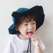 Load image into Gallery viewer, Hat- Baby Hats Summer Baby Boys Girls Toddler Solid Print Bucket Hats Caps Reversible