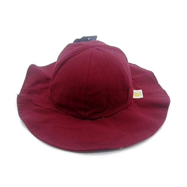 Hat- Baby Hats Summer Baby Boys Girls Toddler Solid Print Bucket Hats Caps Reversible