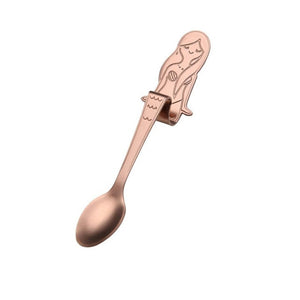 ME- 1 Pcs 304 Stainless Steel Mermaid Spoon. 5 colors choices