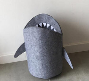 Shark! Storage to gobble up your dirty clothes and extra toys Felt Storage Bag For Kids Hand made