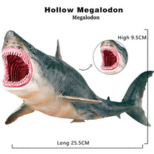 Load image into Gallery viewer, SH- Children&#39;s Simulation Marine Life Underwater World Model Hollow White Shark Giant Tooth Shark Nearly 10 inches of Brute Force