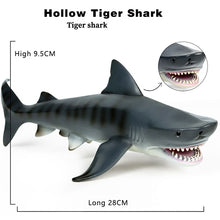 Load image into Gallery viewer, SH- Children&#39;s Simulation Marine Life Underwater World Model Hollow White Shark Giant Tooth Shark Nearly 10 inches of Brute Force