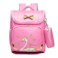 Load image into Gallery viewer, BP- Girls School Bags Swan Backpacks Children Girls Princess Pink Knapsack