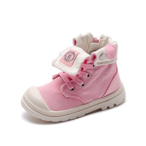 SH- Canvas Kids  Shoes 2019 Spring Girls Canvas Martin Boots Hot Sale Rubber Boys Sneakers Children Ankle Boots Kids Footwear Girls