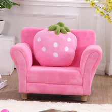 Load image into Gallery viewer, Fashionable Children&#39;s Chair in lovely soft, Strawberry Accent. Perfect for princess dress-up area.