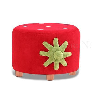 Children's small stool-strawberry velvet texture for children's bedroom or playroom. Coordinates with Love Seat and Chair.