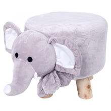 Load image into Gallery viewer, Children&#39;s Stool Elephant softly muted for little ones