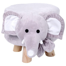 Load image into Gallery viewer, Children&#39;s Stool Elephant softly muted for little ones