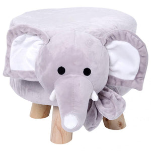 Children's Stool Elephant softly muted for little ones