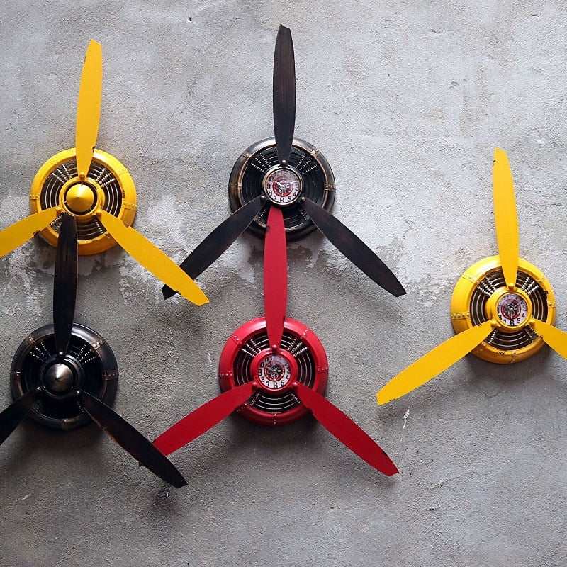 Hat- Retro Industrial Wind Ornament Aircraft Propeller Wrought Iron Wall Decor for your future Pilot.