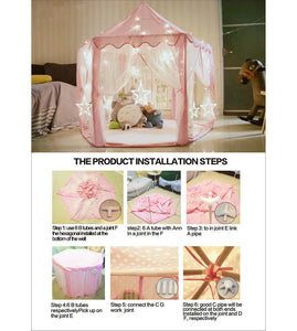 Children's Princess Pink Castle Tents. Portable play areas for Boys and Girls. Indoor and Outdoor Garden Folding Play Tent and available accessories.
