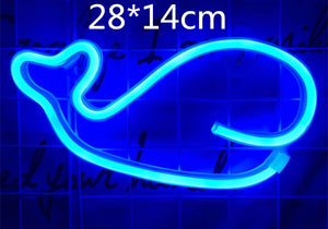 Colorful Neon Light LED Neon Sign Lights. Choice of Cat, Flamingo,