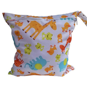 MH-Nappy Bags Cartoon Colorful Print Waterproof Wet Bag for Babies Cloth Nappy Diaper Bag Wipes Swimwear Picnic Pool Reusable