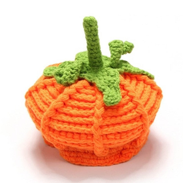 Newborn Baby Cute Pumpkin Cap Knit Hat