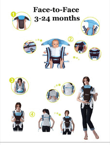 MH-Ages 0-24 months baby carrier, ergonomic kids sling backpack pouch wrap Front Facing multifunctional infant kangaroo bag