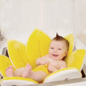 Newborn Baby Bathtub Foldable Blooming Bath Flower Bath Tub for Baby Blooming Sink Bath For Baby Play Bath Sunflower Cushion mat