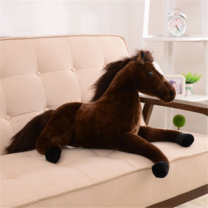 AA- Large gorgeous Horses Colors Black Horse Plush Brown Horse  Plush