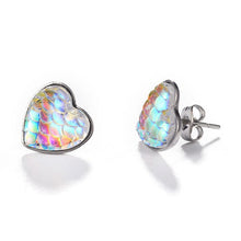 Load image into Gallery viewer, New Tiny Colorful Heart Love Design Stud Earring For Women Fashion  Pattern Earring