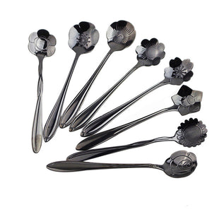 Spoons-Beautiful Bouquet of 8 flower teaspoons, perfect for any celebration.