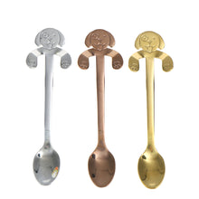 Load image into Gallery viewer, Stainless Steel Cartoon Dog Spoons. Creative Ice Cream Dessert, Coffee, or Tea Stirring Spoons