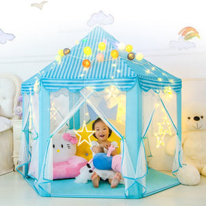 Play Tent Portable Folding Prince or Princess Tent Children Castle Play House