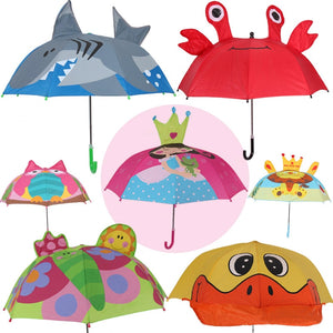 The absolute cutest way to keep your little ones covered from the rain or too much sun. They will celebrate the fun adventure of these funny umbrellas.