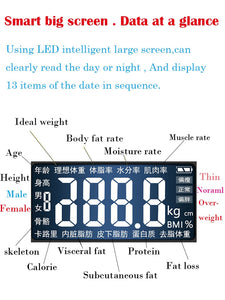 MH-Bathroom Body Weight Scale Scales Glass Smart Household Electronic Digital Floor Weight Balance  LCD Display