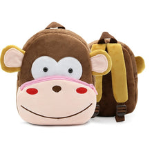 Load image into Gallery viewer, BP- Animal Plush Backpack Cartoon School Shoulder Bag Kid Snack Plush  Soft Baby Monkey, Lion,Tiger, Shark, and Elephant