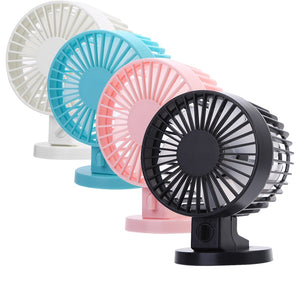 USB Charging Portable Handheld Electric Fan Air Conditioner Cooler Cooling Fan Summer Desk Table Cooling Fans Blue Pink