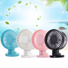 Load image into Gallery viewer, USB Charging Portable Handheld Electric Fan Air Conditioner Cooler Cooling Fan Summer Desk Table Cooling Fans Blue Pink