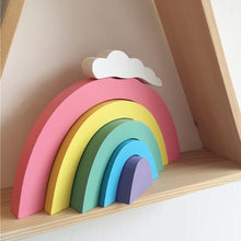 Load image into Gallery viewer, RD- Kids Room Rainbow Decoration Wooden Rainbow Building Blocks Children&#39;s Decorative Toys