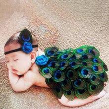 Load image into Gallery viewer, Peacock Costume Studio Newborn Hats Cute Peacock Baby Clothing Set