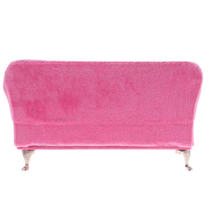 1/6 Scale Pink Double Couch Long Sofa Model for  Dolls High quality Fashion Dollhouse Furniture.