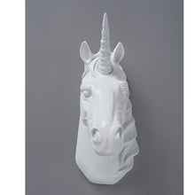 Load image into Gallery viewer, Resin Art Sculpture Deer Unicorn Mural Wall Ornament Craft Statues Vintage