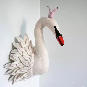 RD- Hand made Felt Animal Head For Kids Room Decoration Nursery Wall Decor Fox Elephant Swan Handmade Animal